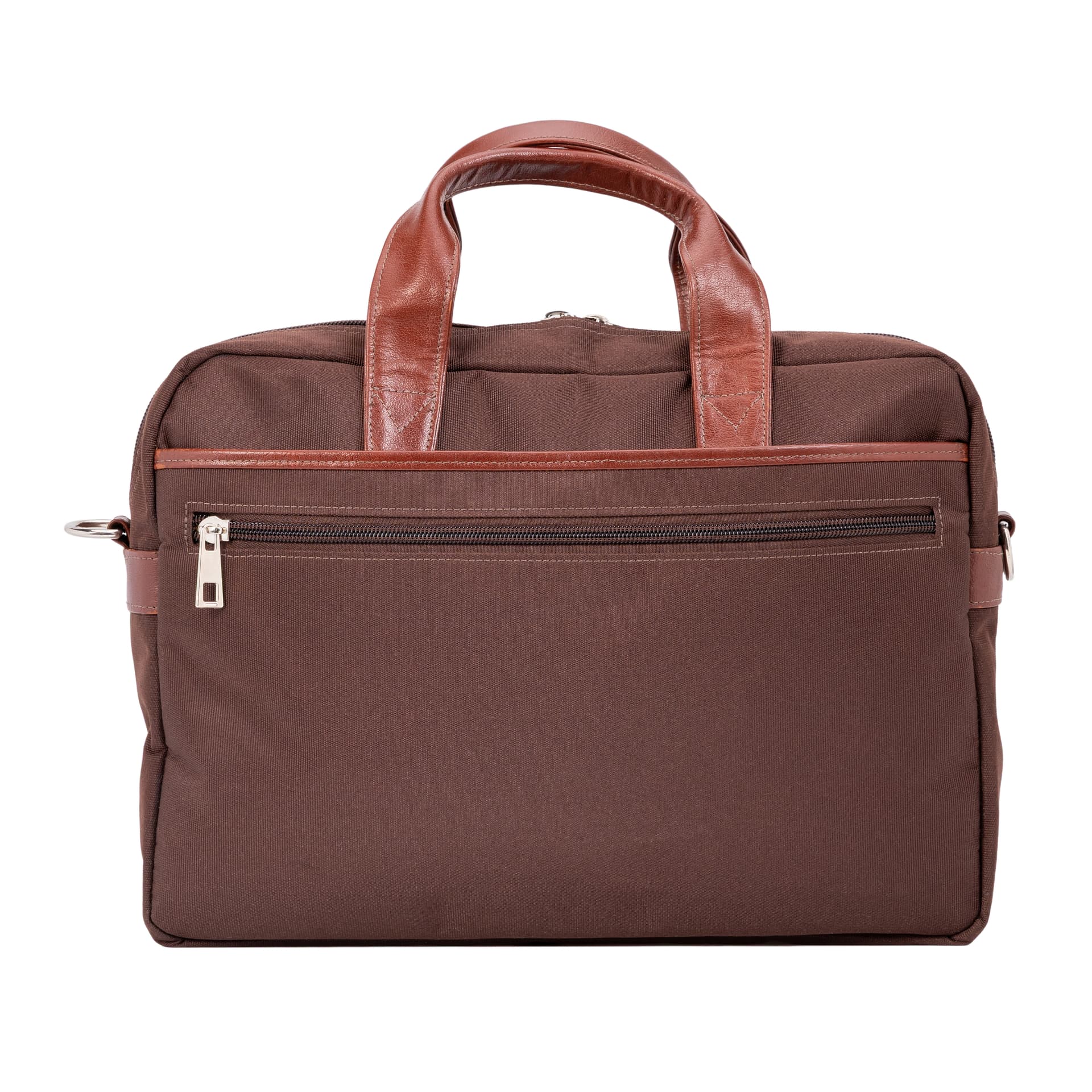 Hybrid Fabric and Leather Office Bag view 2