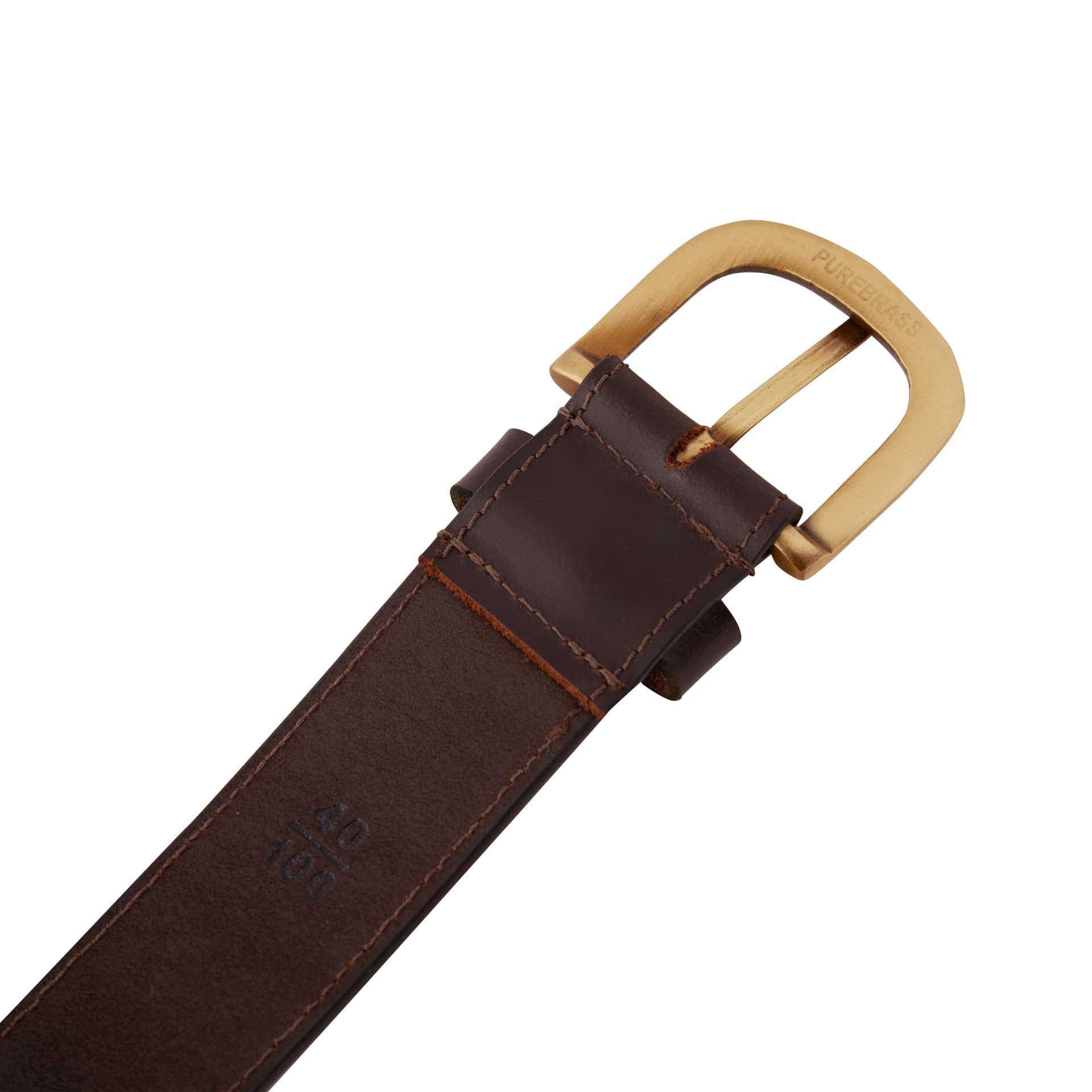 Classic Brown Leather Casual Belt view 2