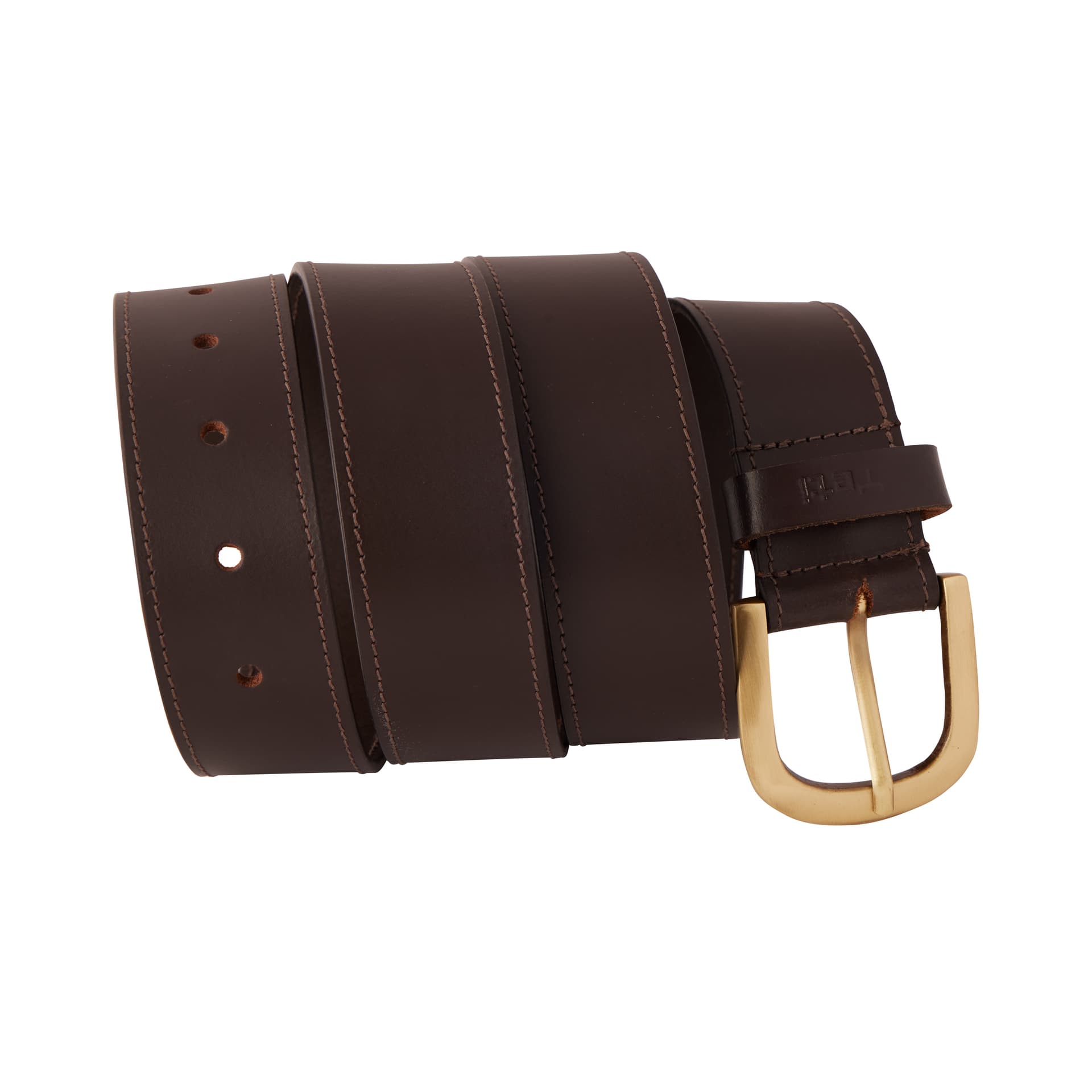 Classic Brown Leather Casual Belt view 3