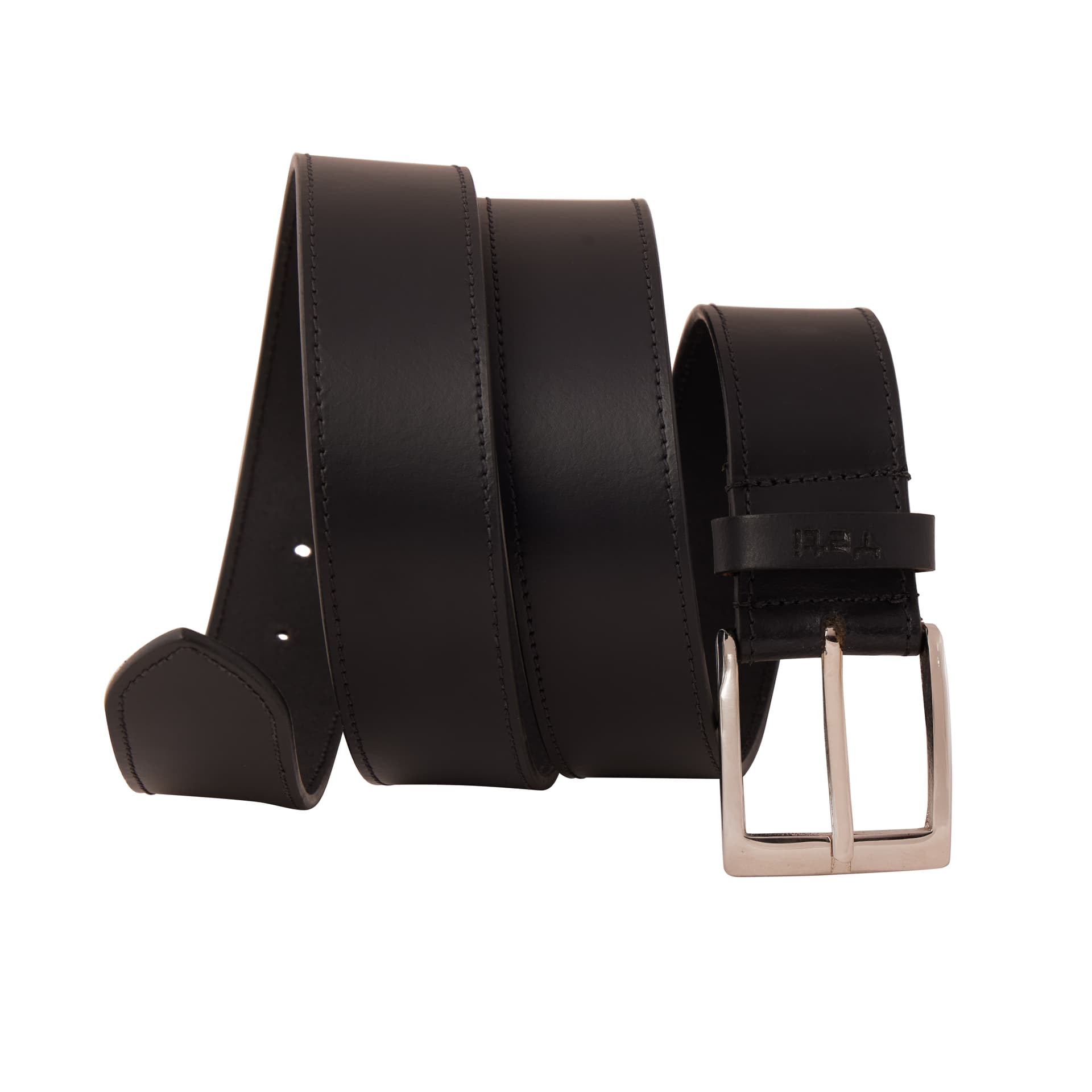 Classic Smooth Black Leather Belt view 2