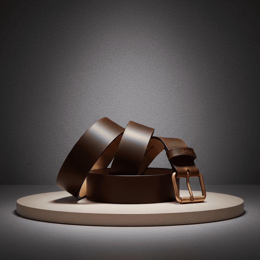 Premium Brown Genuine Leather Men's Belt