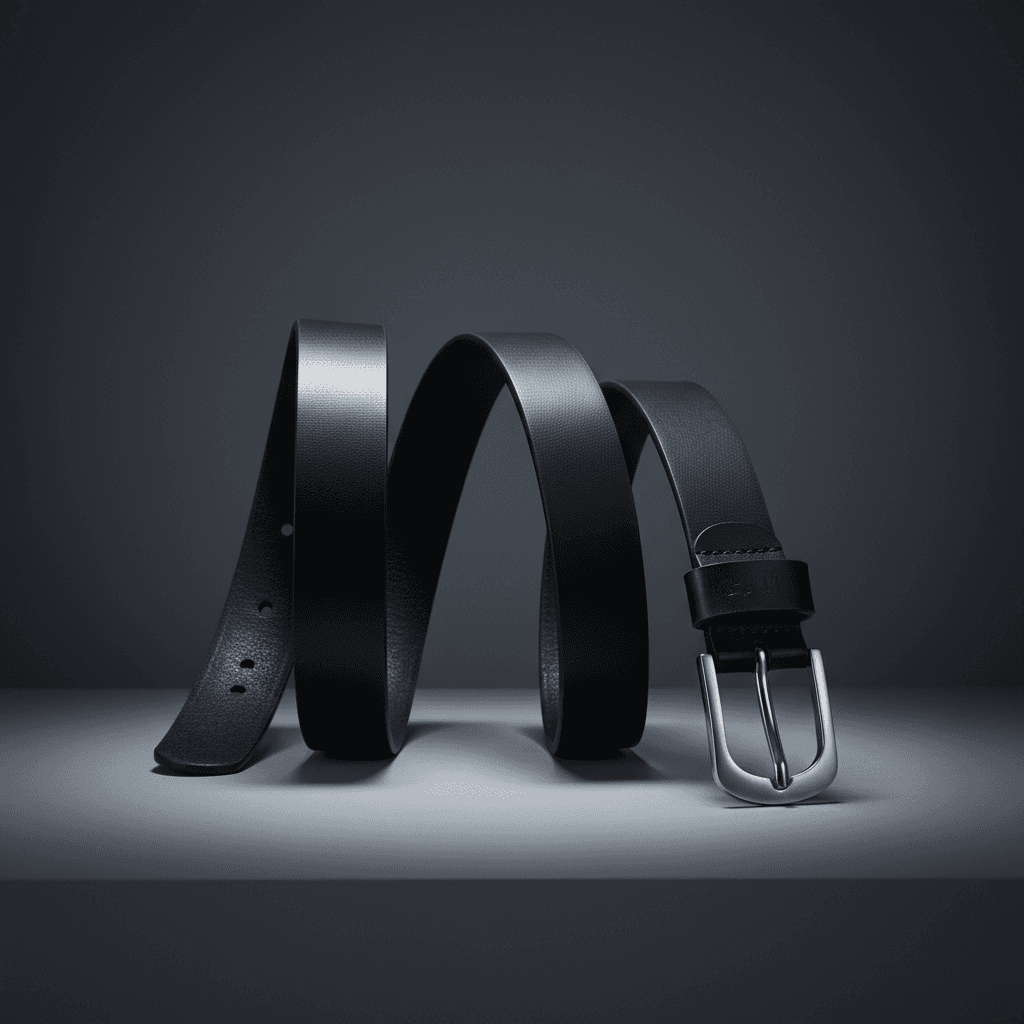 Classic Black Genuine Leather Men's Belt