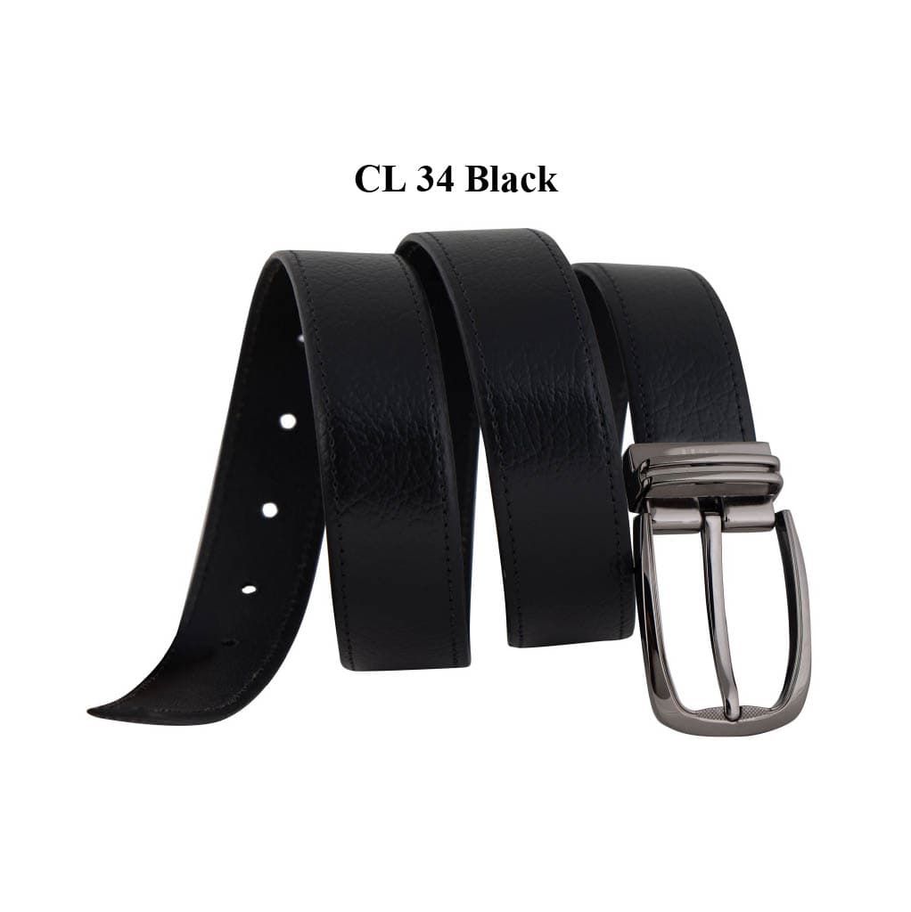 Classic Line Black Leather Formal Belt