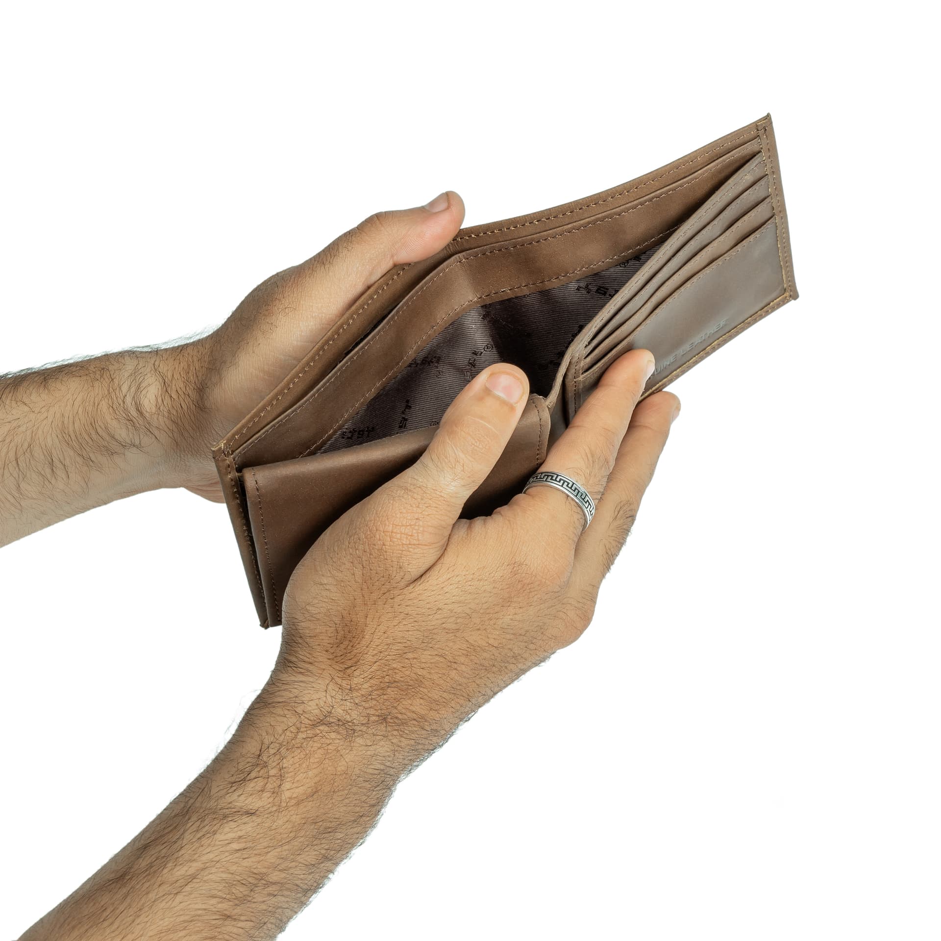 Vintage Leather Bifold Wallet view 4