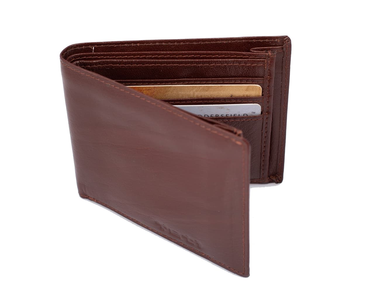 Classic Brown Slim Leather Bifold Wallet view 2
