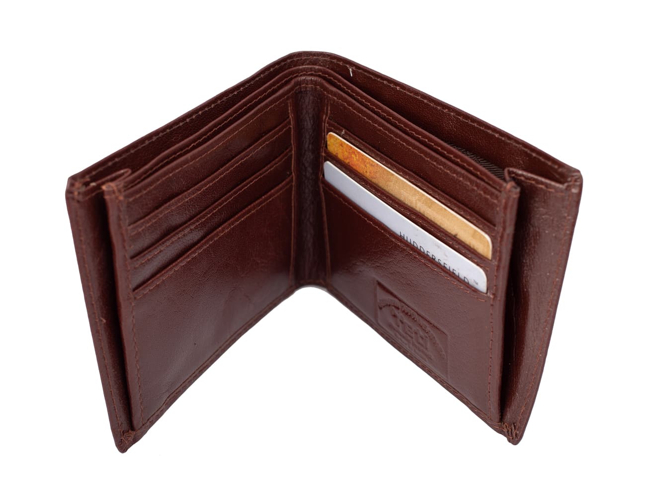 Classic Brown Slim Leather Bifold Wallet view 3
