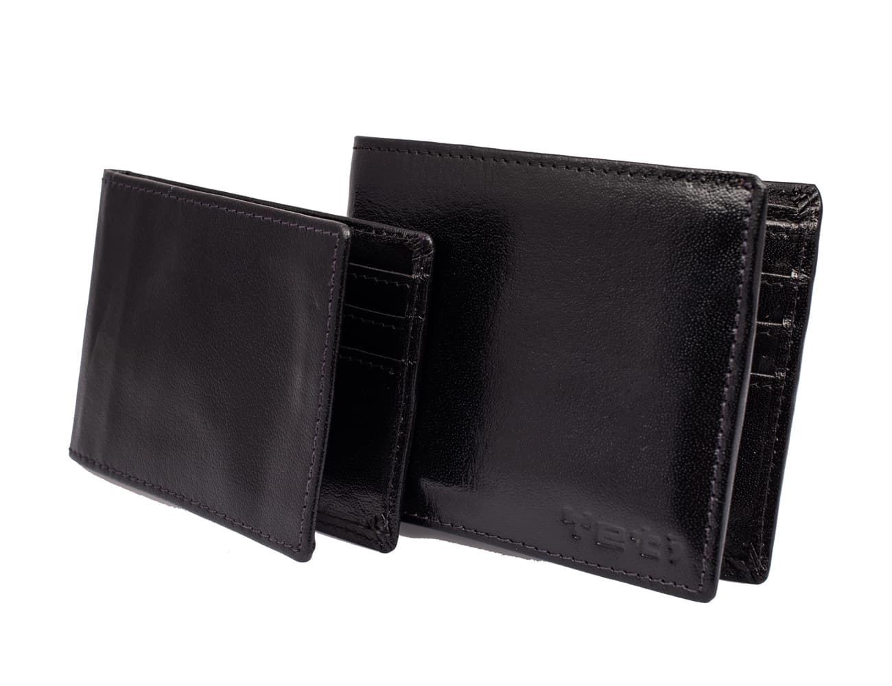 Classic Black Leather Bifold Wallet view 3