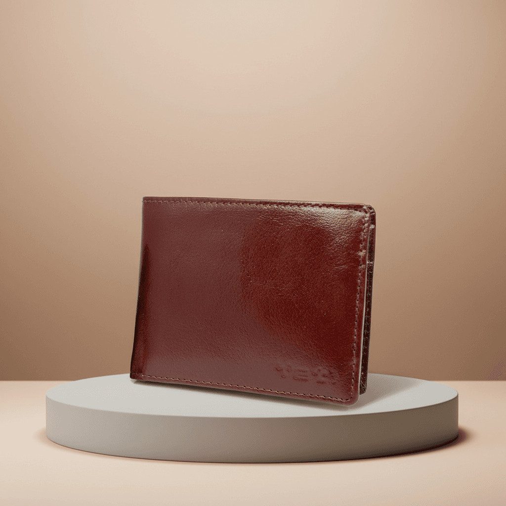 Cognac Tan Leather Bifold Wallet