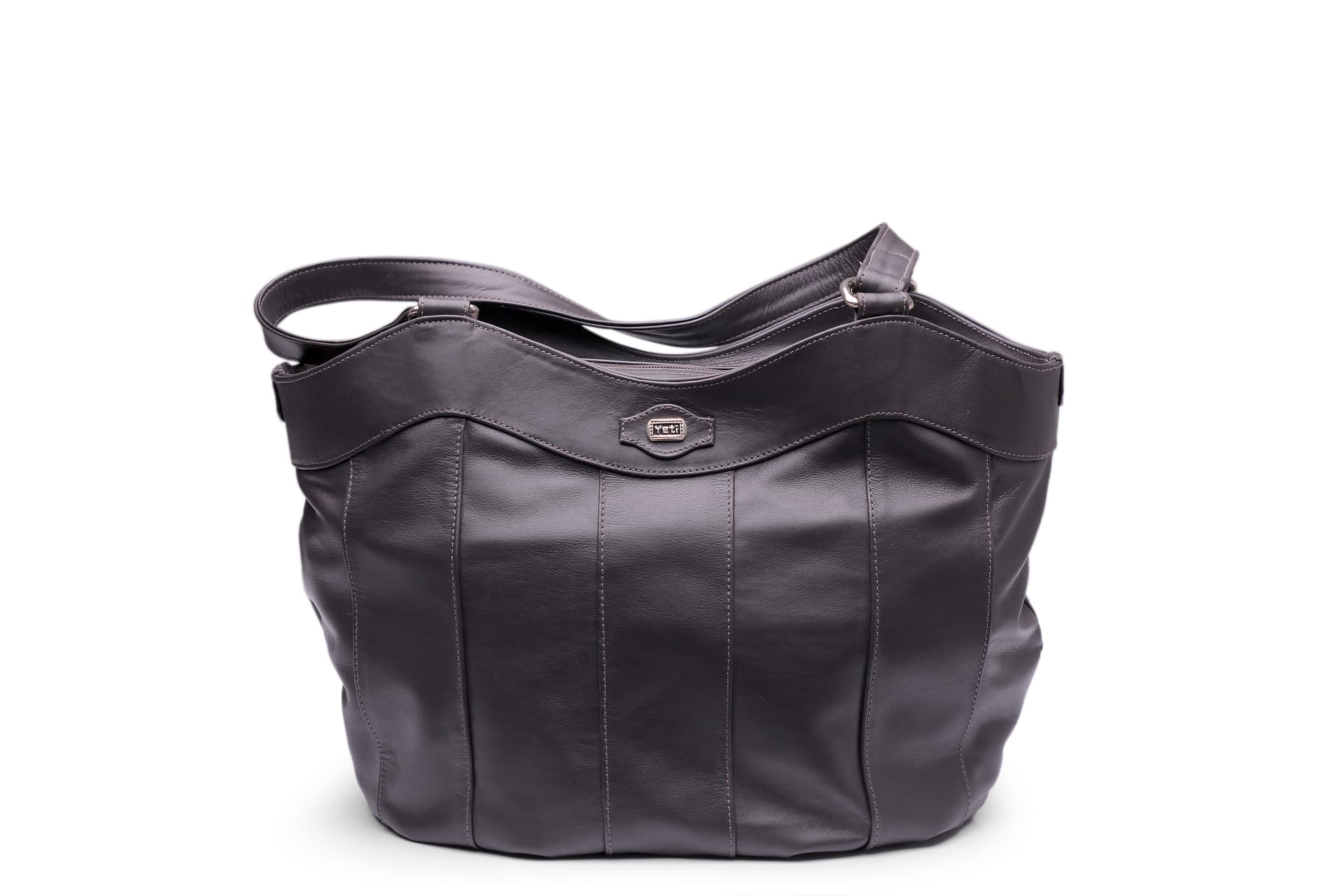 Classic Brown Leather Shoulder Purse