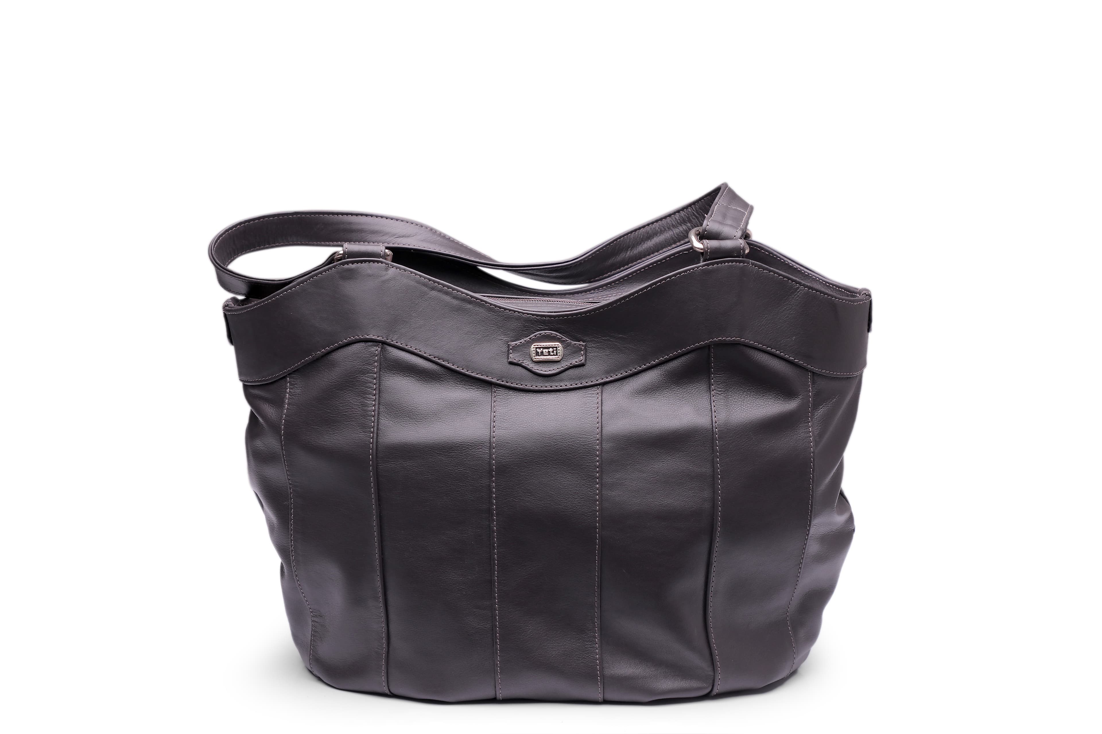 Classic Brown Leather Shoulder Purse