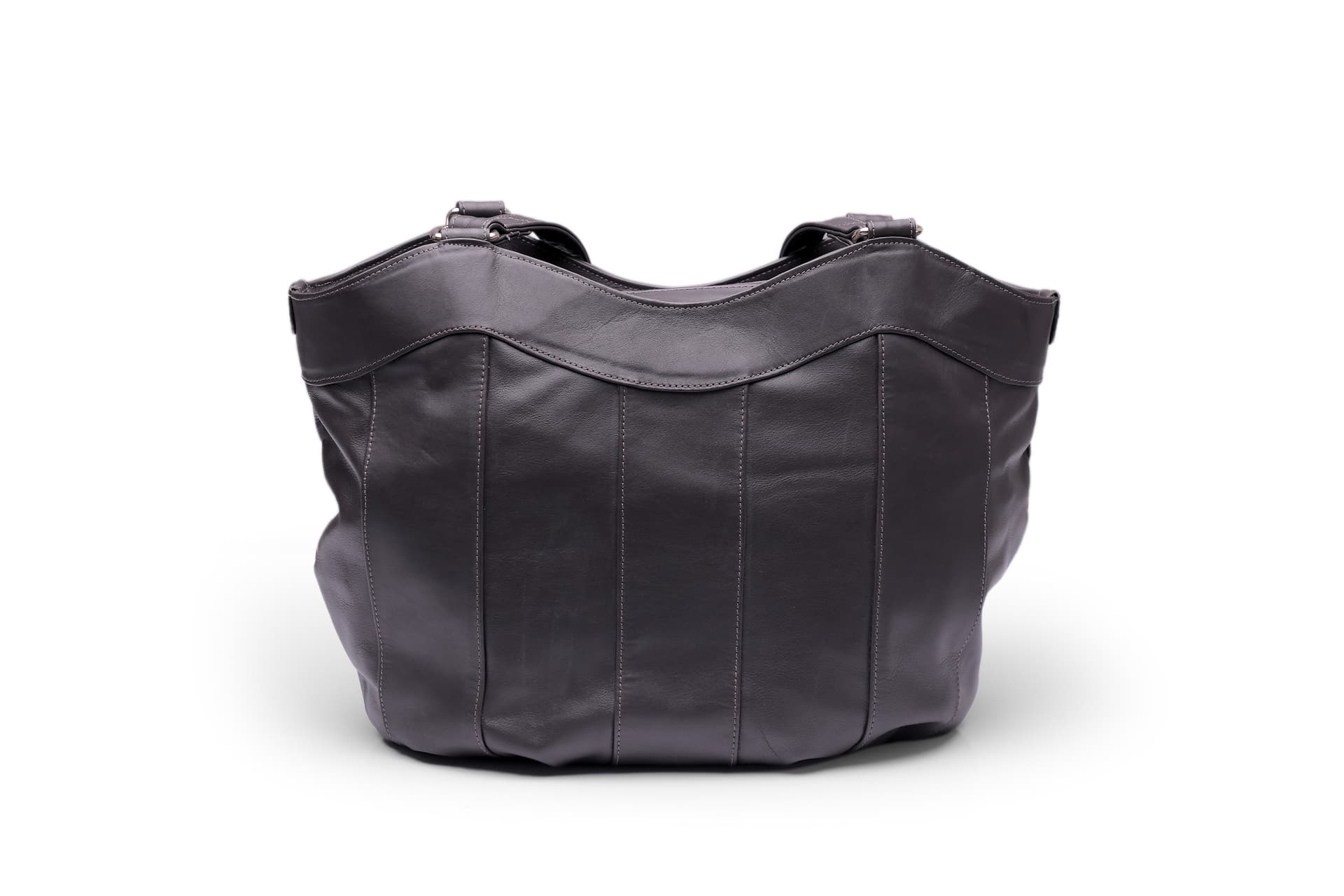 Classic Brown Leather Shoulder Purse view 3