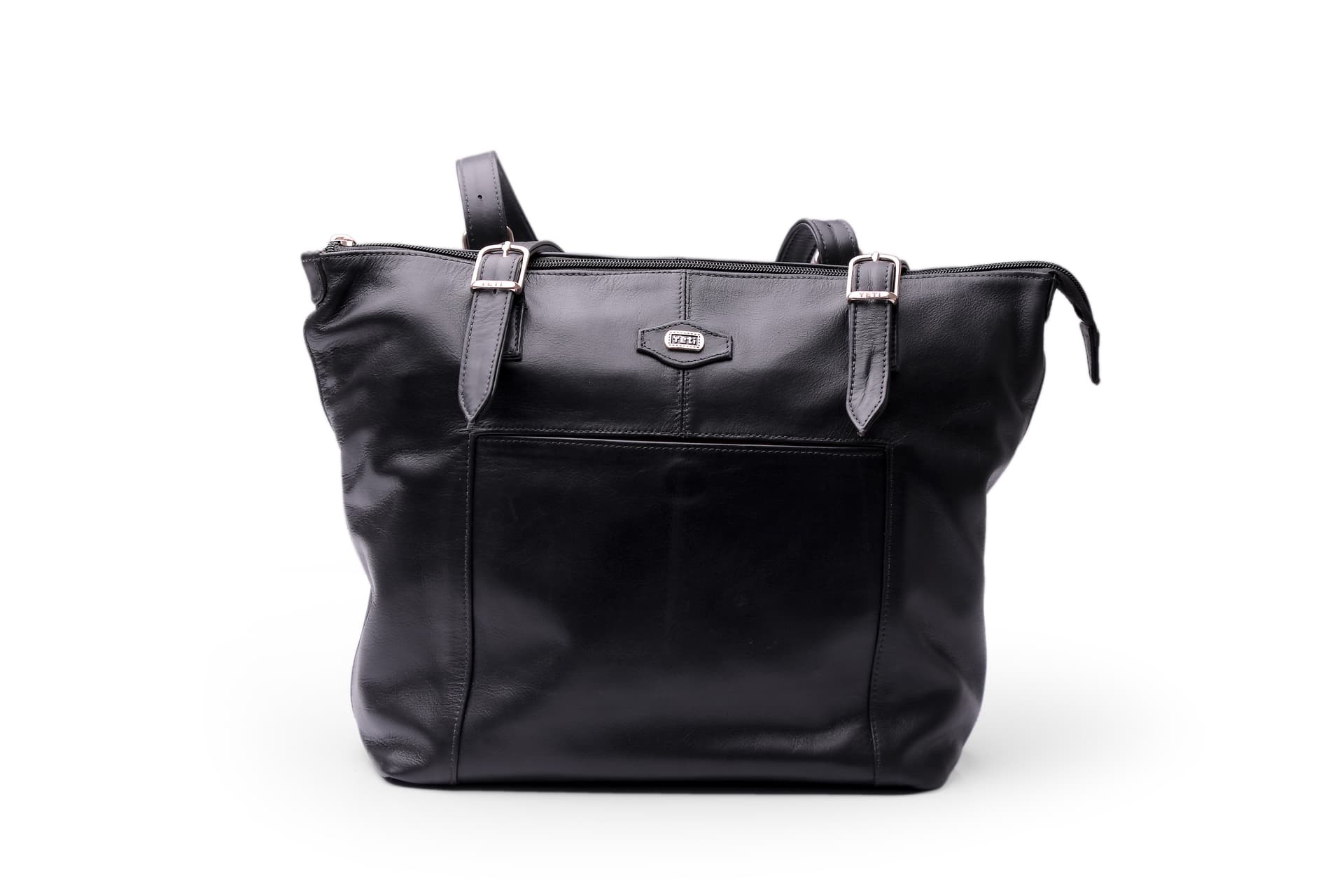 Black Leather Everyday Tote Purse