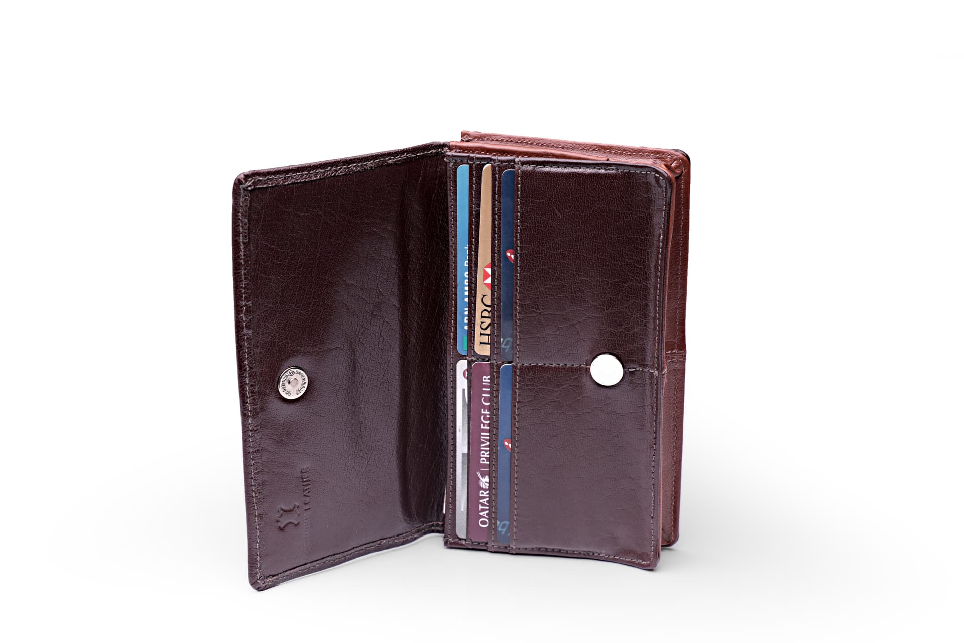 Classic Brown Genuine Leather Zip Wallet view 3