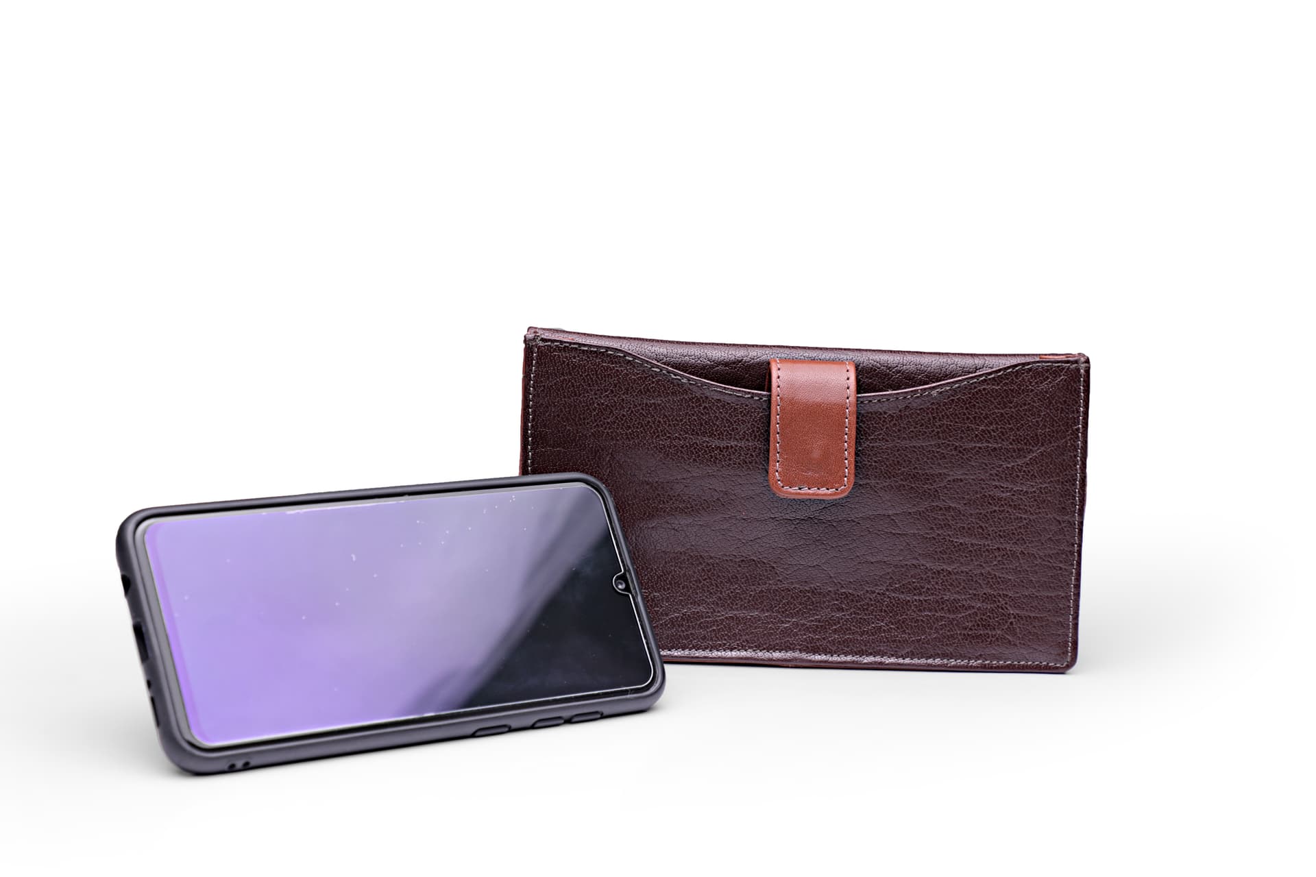 Classic Brown Genuine Leather Zip Wallet view 2