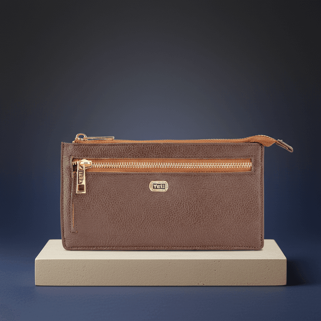 Premium Leather Zip Organizer Wallet