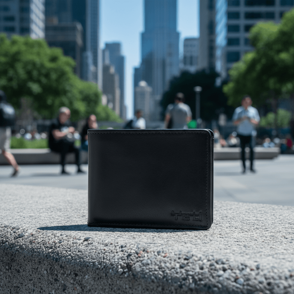 Premium Black Leather Bifold Wallet