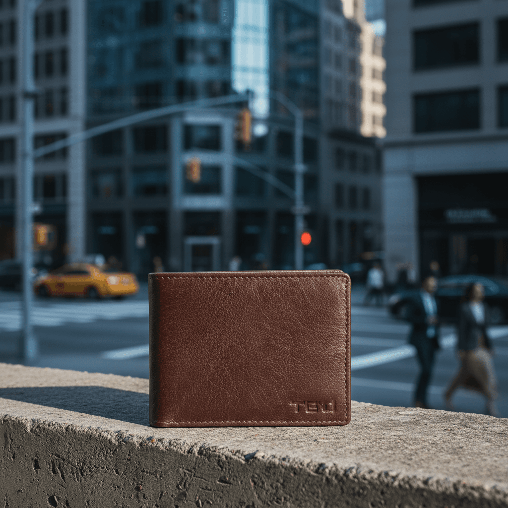 Classic Brown Leather Bifold Wallet