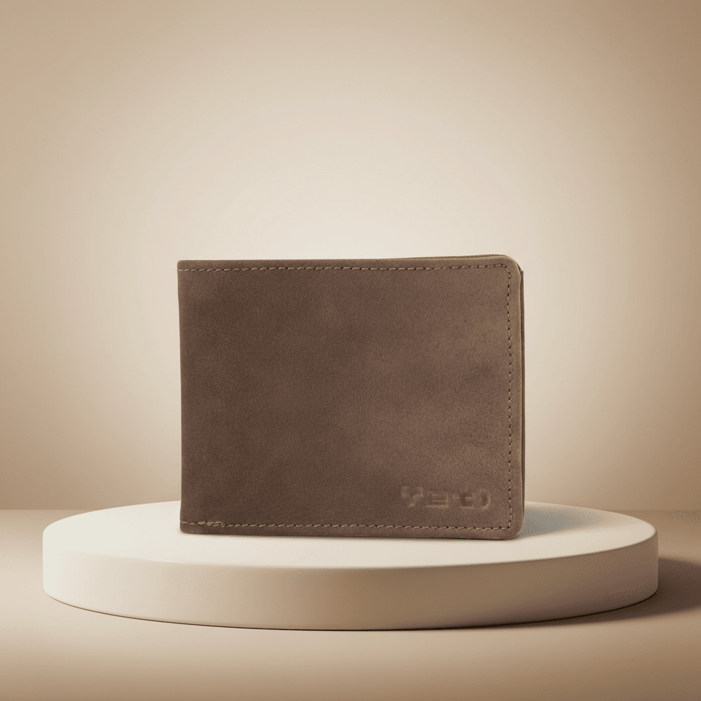 Earth Brown Leather Bifold Wallet