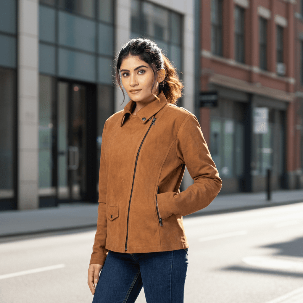 Women’s Premium Tan Leather Jacket